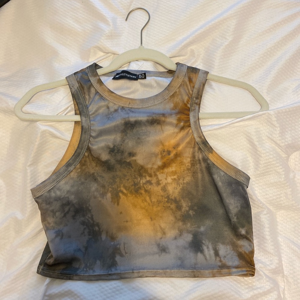 Tye die cropped tank